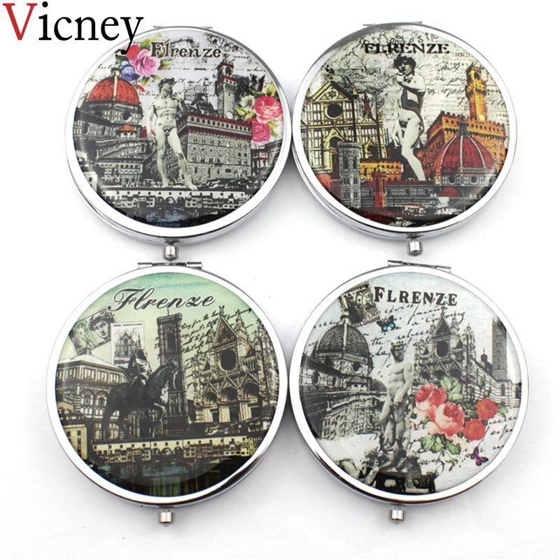 Vicney 1 шт. мини карманное косметическое зеркало ландшафтное для макияжа