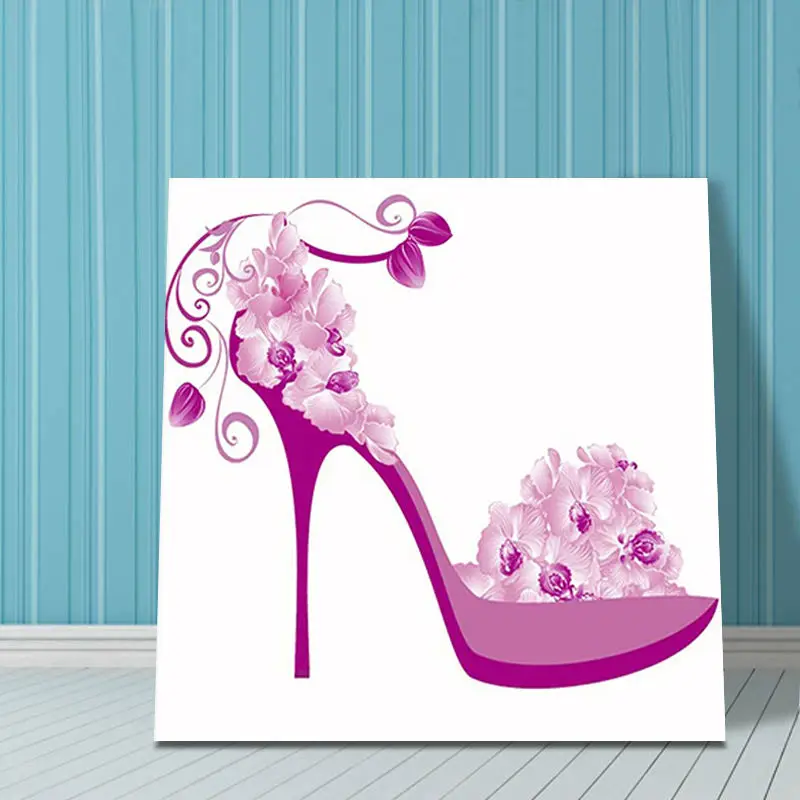 Diy картина маслом обувь на высоком каблуке Раскраска по номерам домашний декор