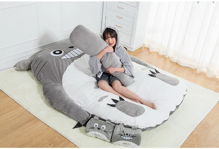 

Totoro lazy sofa bed sleeping pad cartoon tatami bedroom folding sofa sleeping bag single bed chair mattress