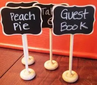 20 пустая доска грифельная номер знак стенды готовы персонализировать diy идеи