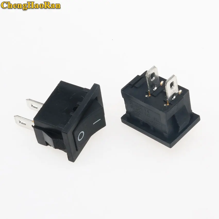 ChengHaoRan черный кнопочный мини переключатель 6A 10A 250 В 2 контактный