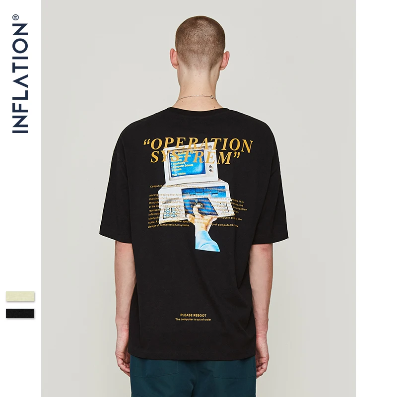 Мужская футболка с круглым вырезом Повседневная Свободная стильная для мужчин