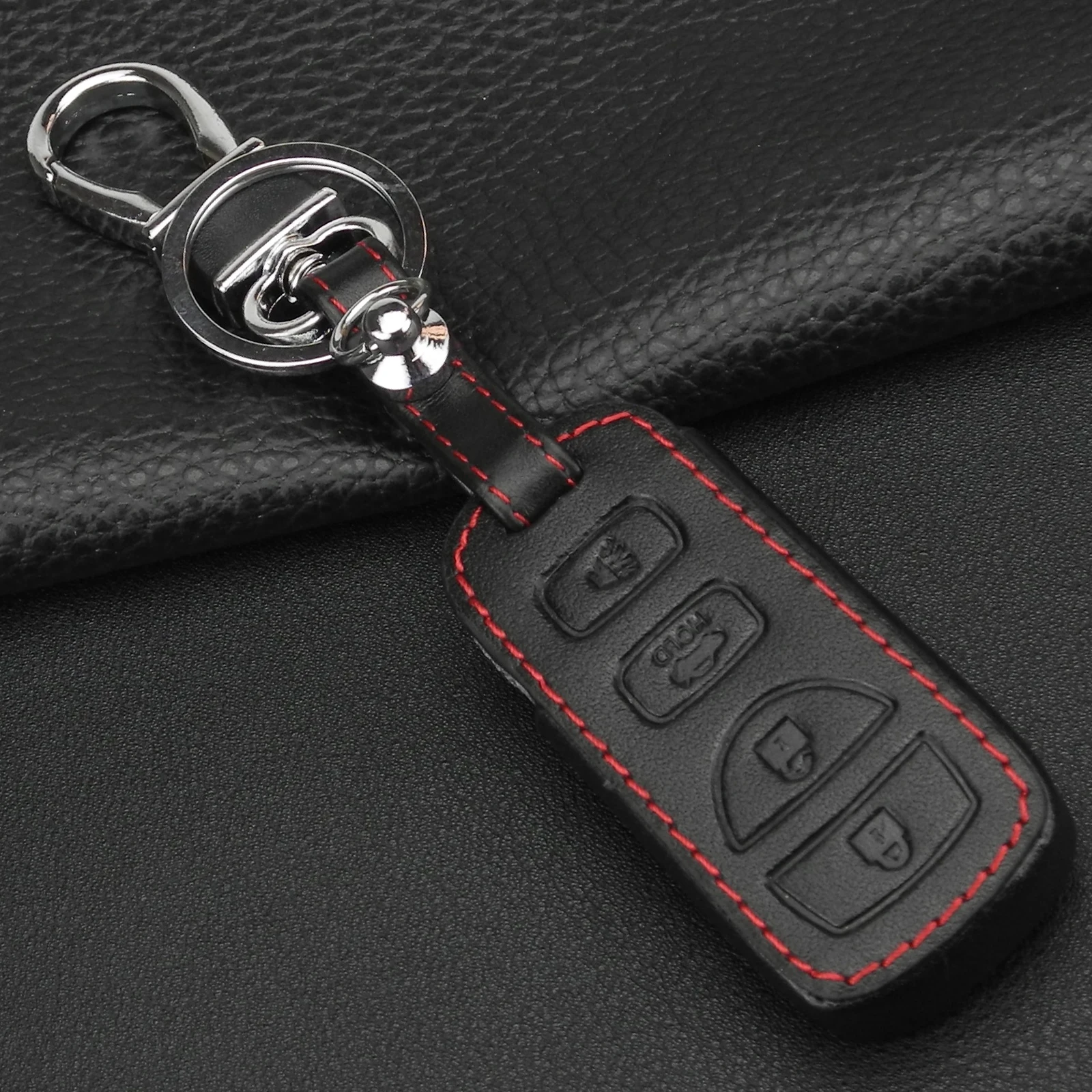 Jingyuqin 4 кнопки смарт пульт Кожаный Автомобильный ключ чехол для Nissan Altima Maxima Armada 35OZ