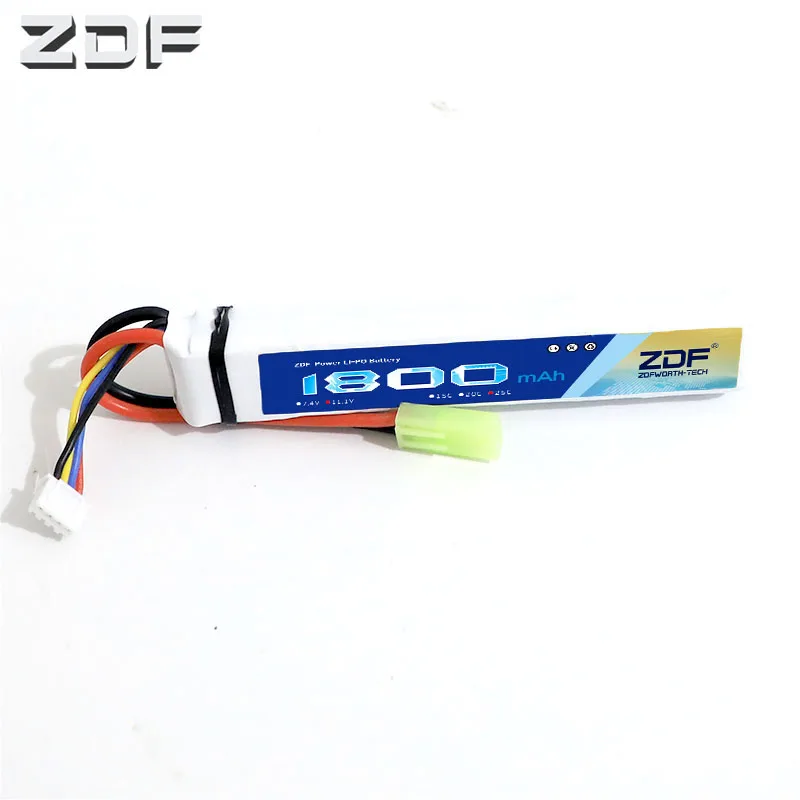 Аккумулятор ZDF Power RC Lipo 11 1 В 1800 мА · ч 25C 50C 3S аккумулятор для мини-страйкбола модели