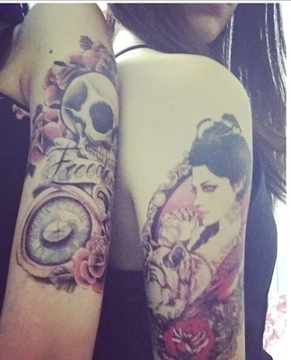 2 предмета/партия Красота макияж боди арт пикантные черепа + для девочек в