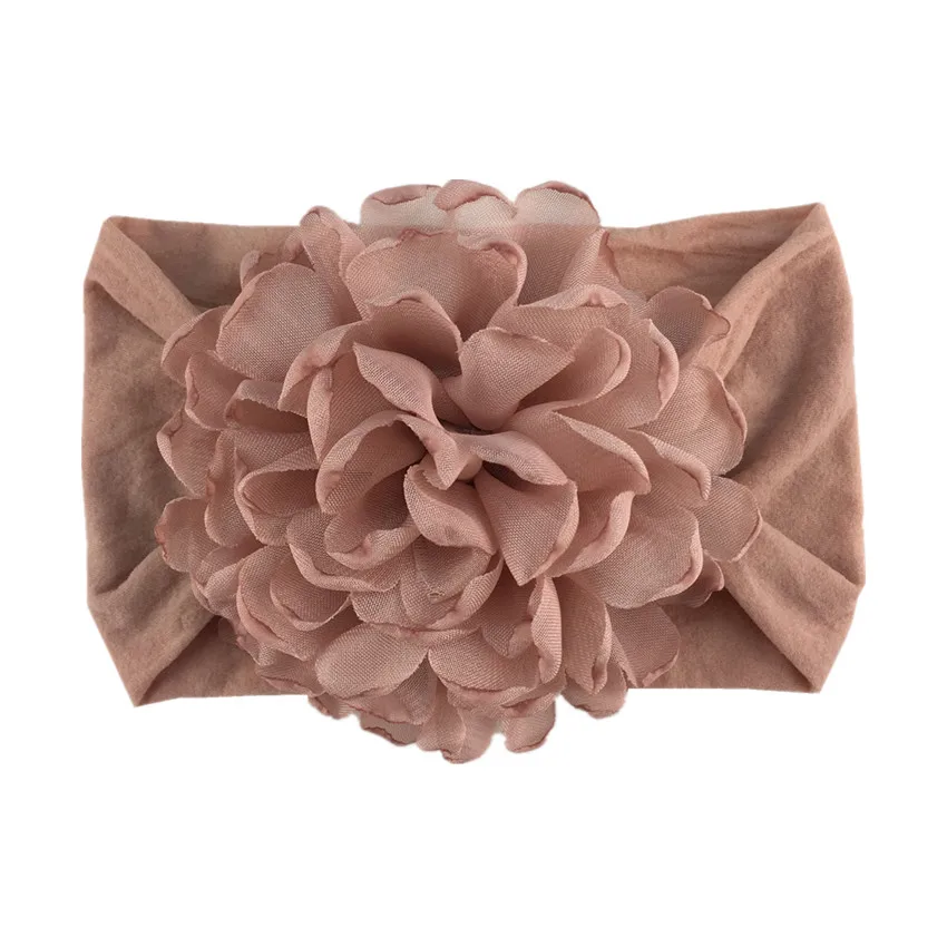 30 шт./лот Детские сжигающие цветы с широкими нейлоновыми повязками для девочек