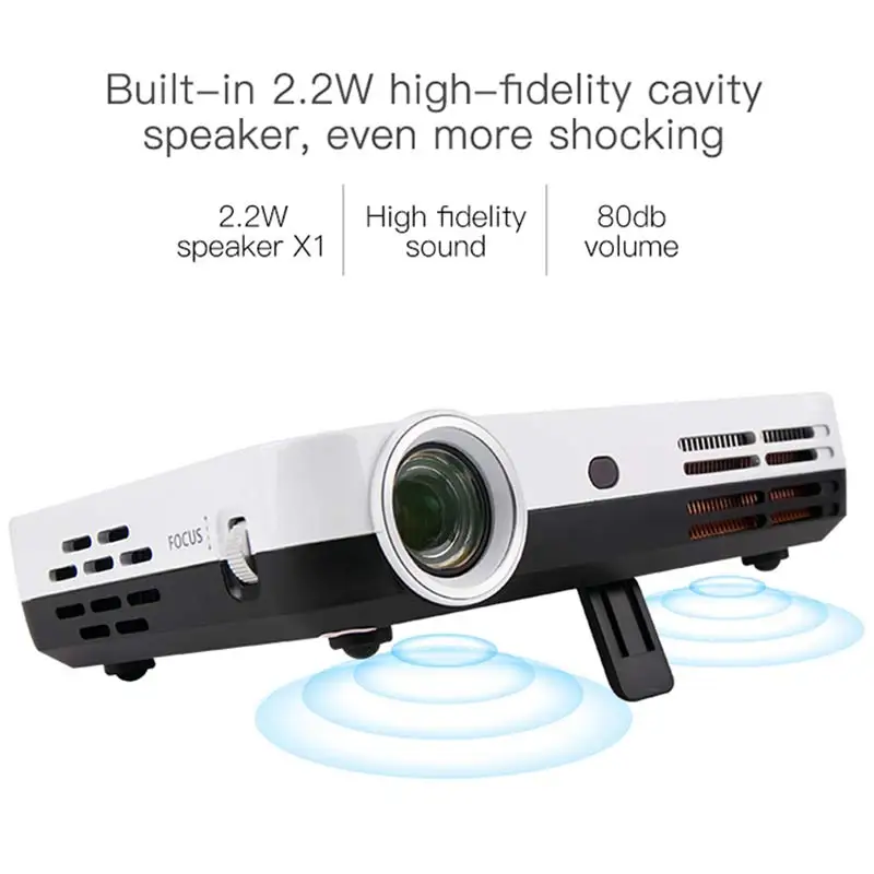 WOWOTO Wi Fi Bluetooth проектор Android 4K разрешение светодиодный DLP портативный HD для