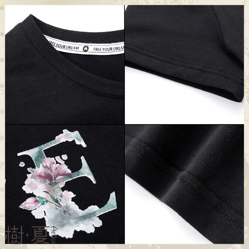 Женское платье с короткими рукавами ARTKA черное Повседневное круглым вырезом и