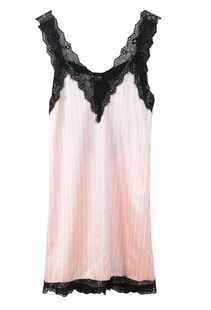 Новинка 2015 розовая Полосатая юбка на подтяжках ночное белье очаровательные