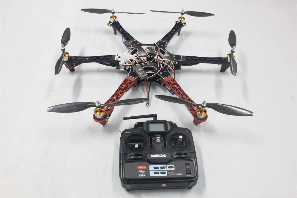 

F05114-T F550 Drone FlameWheel Kit With QQ HY ESC Motor Carbon Fiber Propellers + RadioLink 6CH TX RX