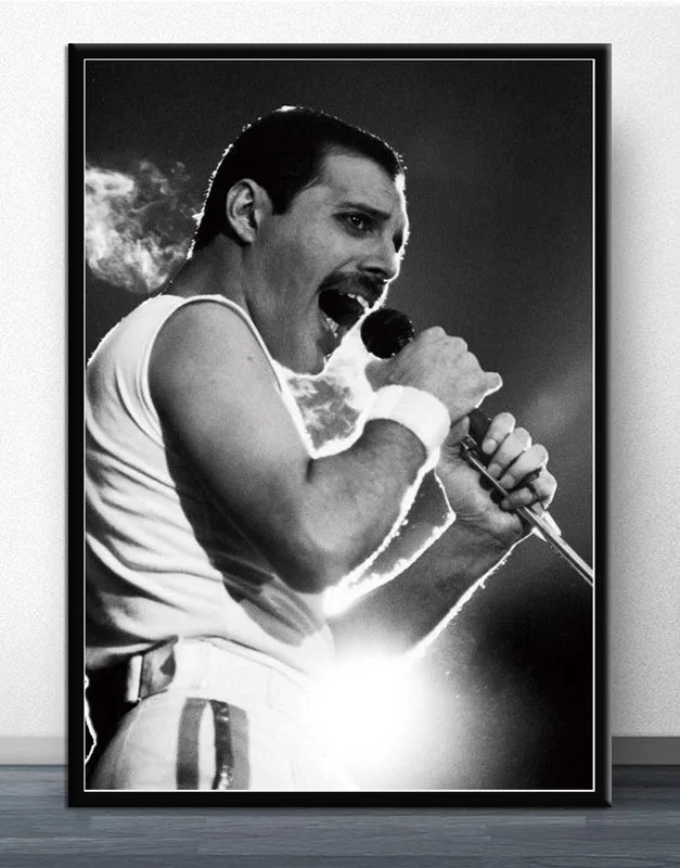 Фредди Меркури Queen музыканта Rock Band легендарный поп-звезды художественный постер Картина Настенная живопись картина домашний декор, плакаты и печать - Цвет: 0003