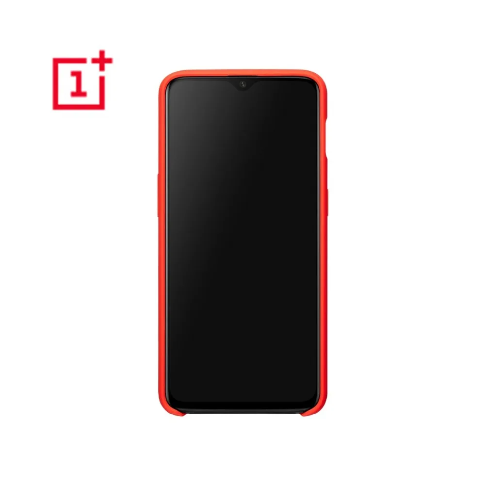 Официальный силиконовый защитный чехол для OnePlus 6 T красный Оригинальный One Plus + PC |