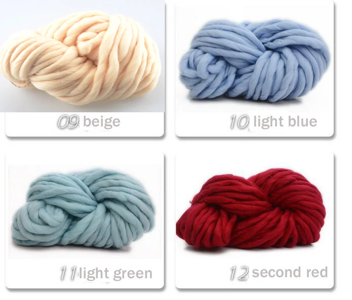 250g/Pc Super Bulky Arm Knitting Wool Roving Knitted Blanket Chunky Yarn Thick For Knitting/Crochet/Carpet/Hats | Дом и сад