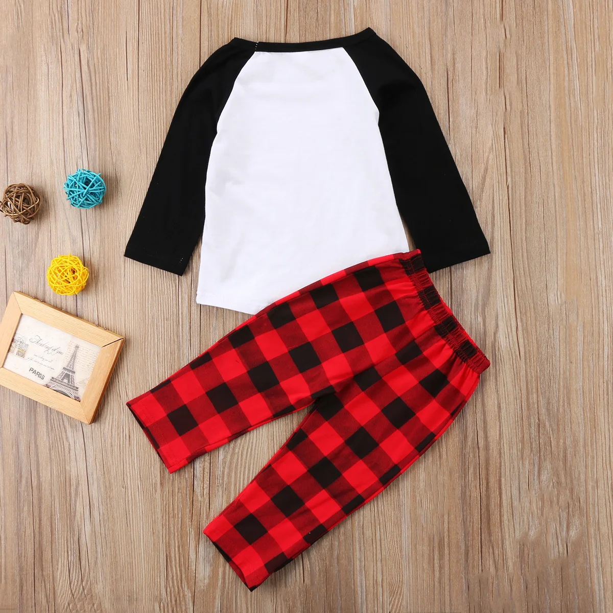 Пижамный комплект Emmababy для маленьких девочек футболка с длинным рукавом +