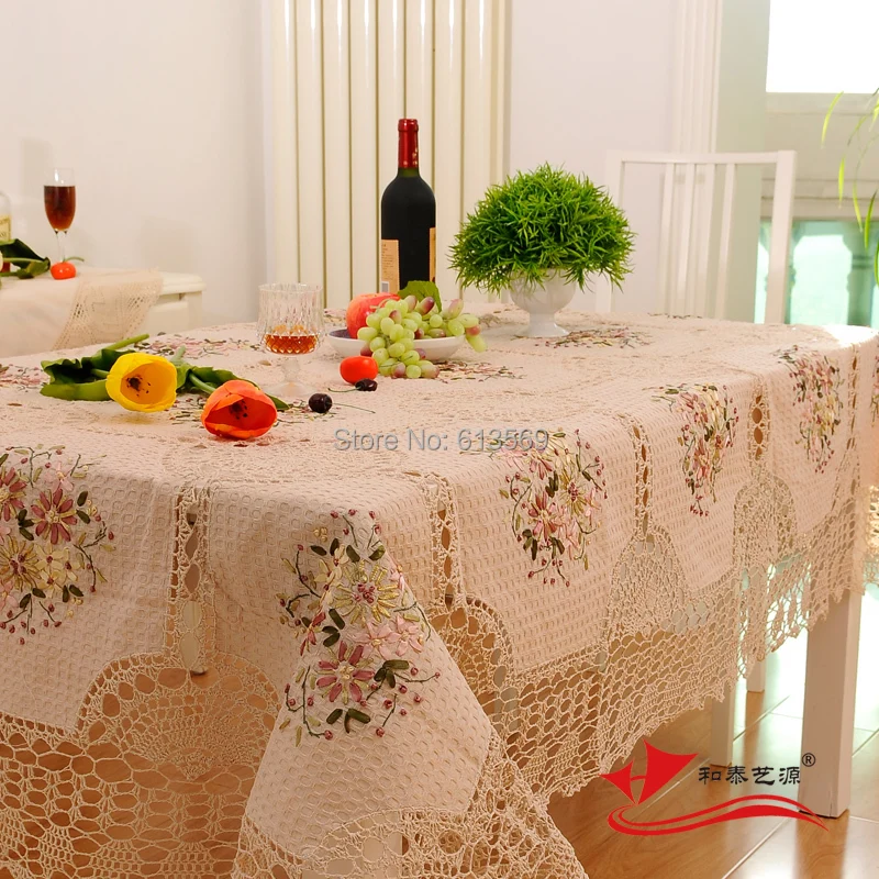 Скатерть хлопковая прямоугольная с вышивкой на новый год|tablecloth red|cloth inserttablecloth paper