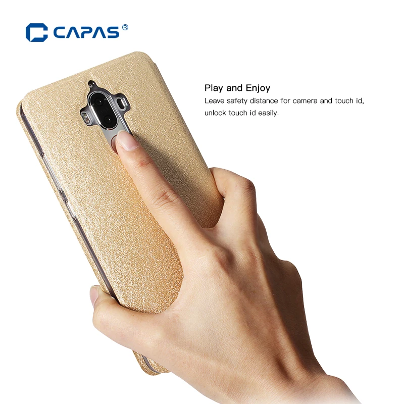 Чехол CAPAS для Huawei Mate 9 ультра тонкий роскошный флип чехол из искусственной кожи с
