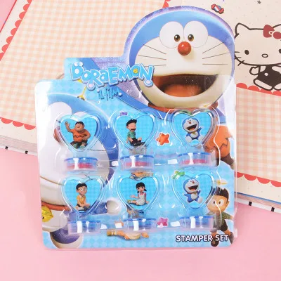 5 упаковок (6 маленьких для 1 упаковки) Детские Мини-марки Doraemon самостоятельного