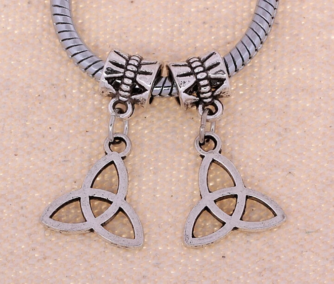 Винтажные серебряные серьги треугольный узел подвески подвеска для