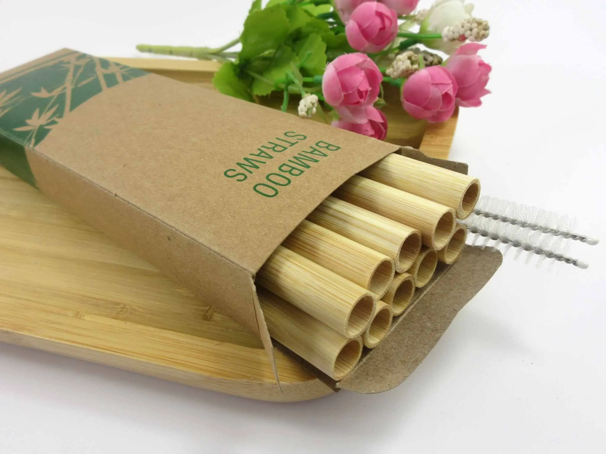 Оптовая продажа 100 шт. легкие экологически чистые многоразовые соломинки 20 см