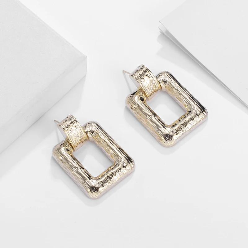 Big Geometric Drop Earring for Women Girls New Square Pendant Dangle Earrings Fashion Jewelry boucle d'oreille femme 2021 | Украшения и