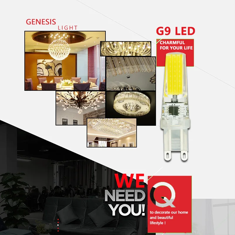 LED G9 COB 3W 220V lamp dimmable bulb Replace for Chandelier Crystal Lamp Spotlight Warm Cold White | Освещение