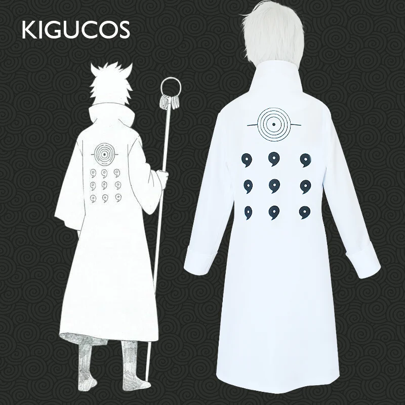 

KIGUCOS Ootutuki Hagoromo Cosplay Costume from Anime Cape Rikudo Sennin 10th Bijuu Cloak Outfit