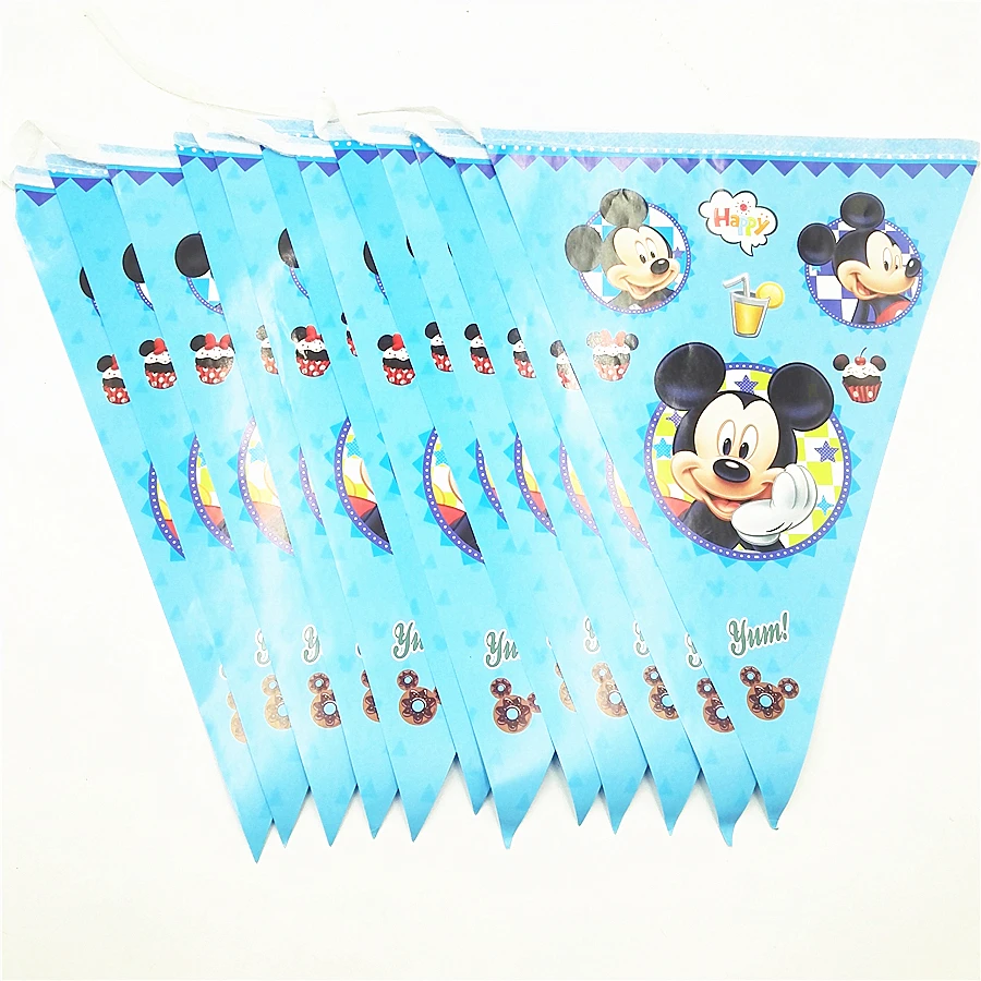 Праздвечерние чные принадлежности Микки Мауса баннер флаг мультяшная тема для