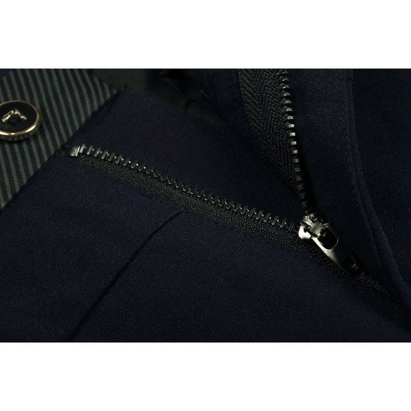 Мужские длинные брюки Enjeolon черные повседневные на молнии KZ6112 | Мужская одежда