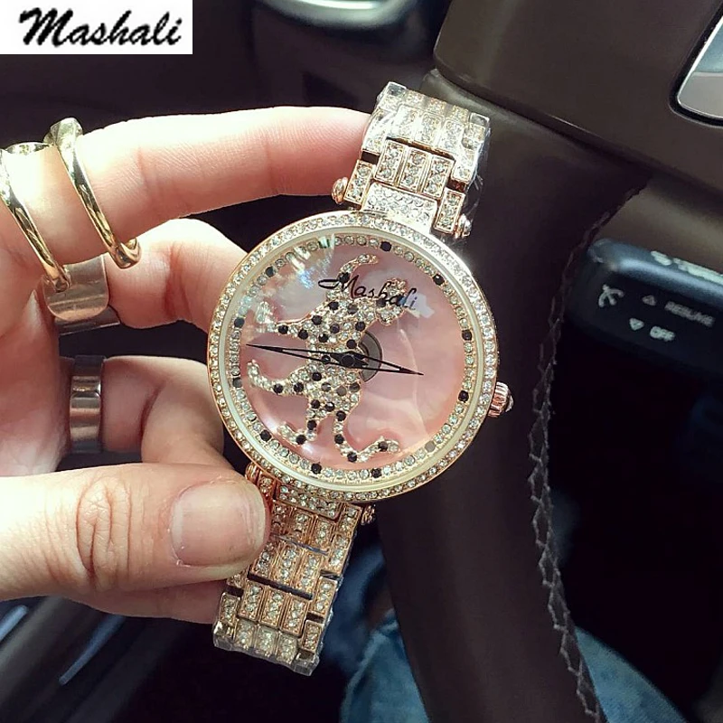 Часы Mashali женские кварцевые популярные модные Стальные Роскошные наручные с
