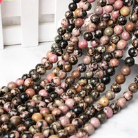 natural stone beads 8mm black line red stripe loose beads fit for diy jewelry making bracelet necklace women amulet accessories