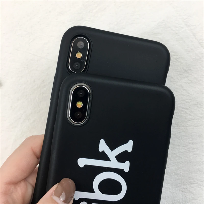 Простой стиль ок характер черный чехол для Apple iPhone 5 5S SE 6 7 8 Высокое качество