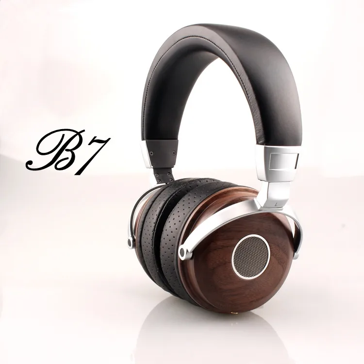 Продвижение Bosshifi B7 деревянные наушники гарнитура DJ металлические Hifi стерео