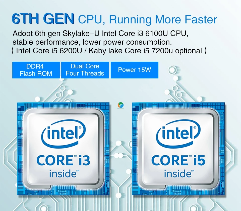 I9 новейший Intel core I5 7200U NUC Мини ПК Поддержка Настольный Мини компьютер