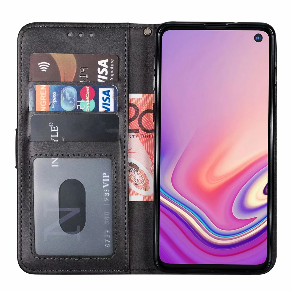 Кожаный чехол бумажник на молнии для Samsung S20 S8 S9 S10 Plus флип телефона Note 20 10 A10 A20 A50 A70