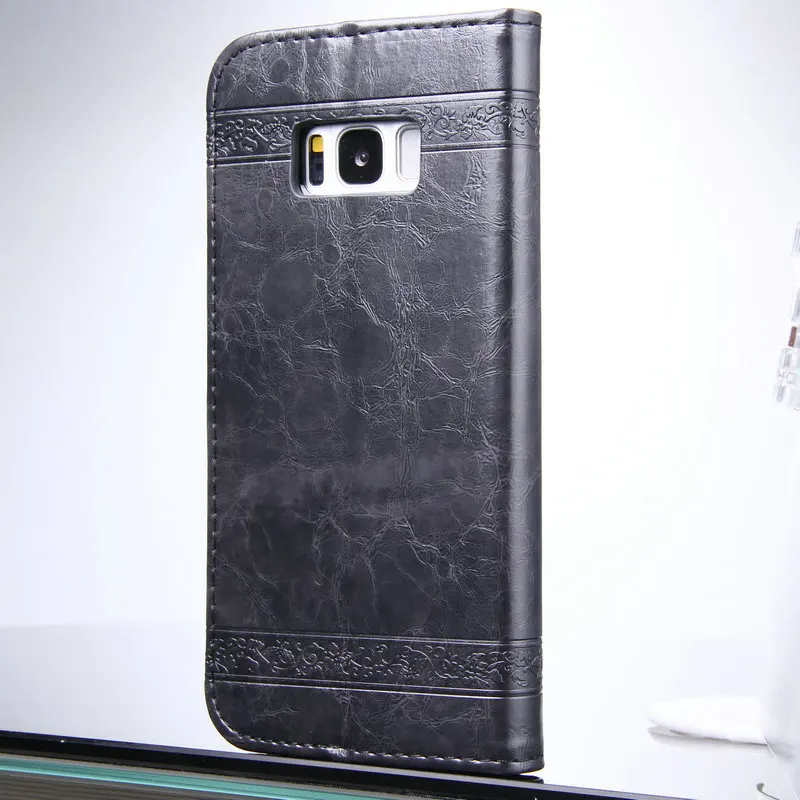 Чехол-книжка с бумажником для samsung Galaxy S8/S8 Plus, тисненый кожаный чехол для samsung S7 S6 Edge Note 8, чехол для телефона и сумка в деловом стиле