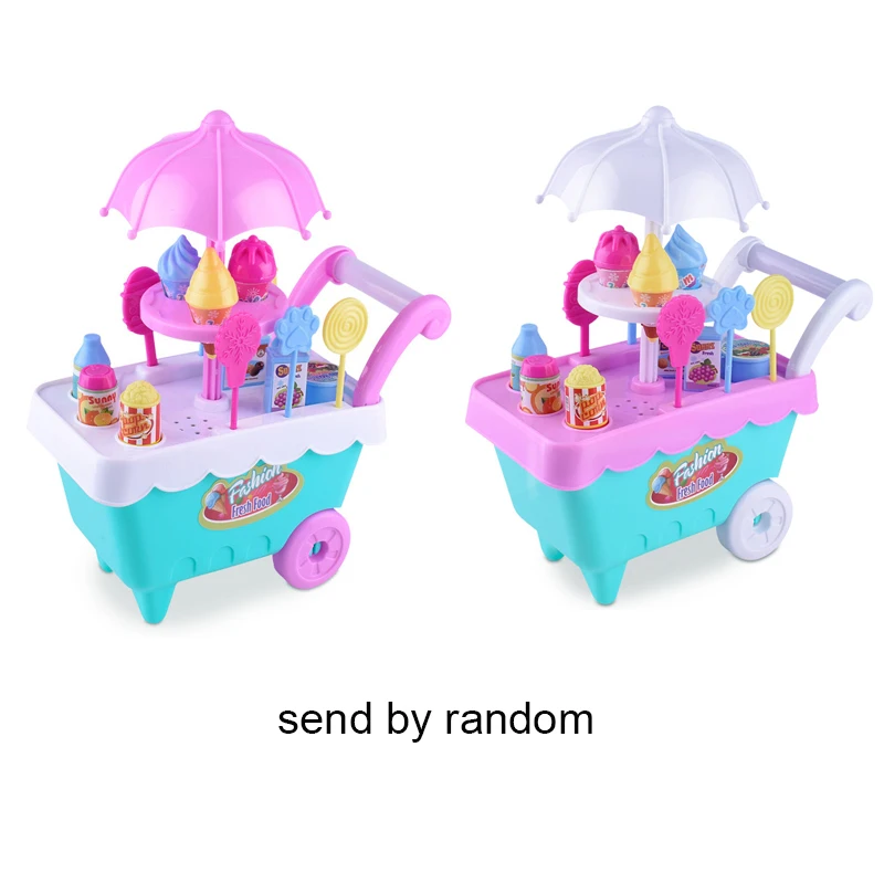 Random color Новинка, детские мини-игрушки на колесиках для мороженого, конфет, развивающие игрушки, супер Забавные игрушки-машинки для мороженого, кухонные игрушки для детей, подарок - Цвет: Random color