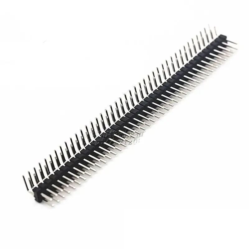 

10PCS 2.54mm 2x40 Pin Male Double Row Right Angle Pin Header Strip