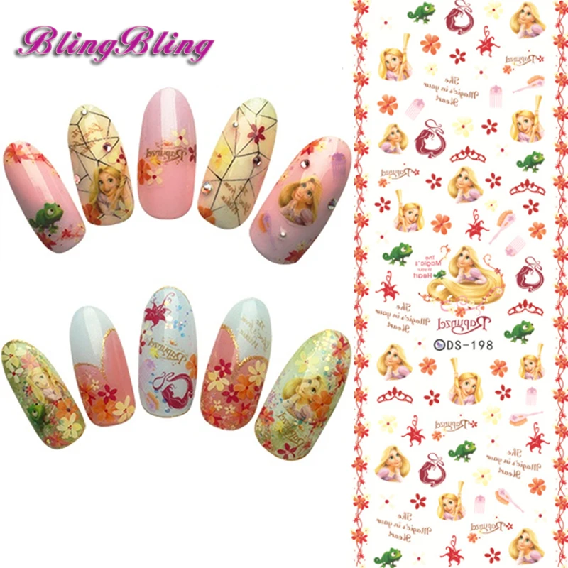 1PCS Kids Nail Sticker Cartoon Art Decoration Rainbow Umbrella Transfer Foil Tip Accessories Tattoo | Красота и здоровье