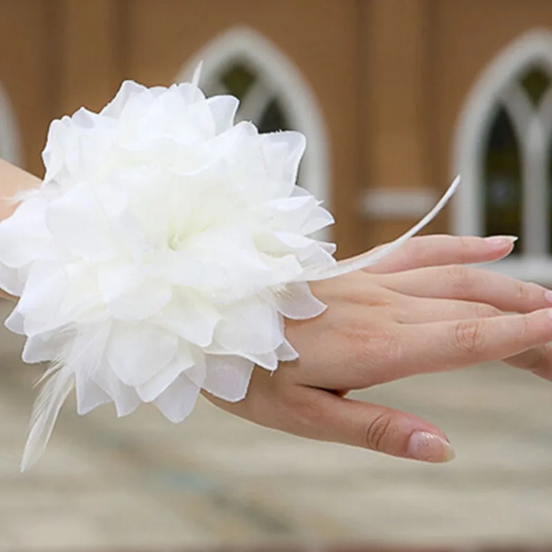 Drop Shipping Women Beach Orchid Bridal Wedding Flower Hair Clip Brooch Barrette Headpiece Pop 1PC | Claw