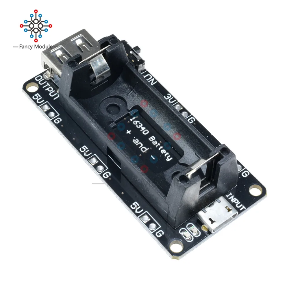 

16340 Power Bank Battery Charging Module Dual USB Output 3.3V 5V Rechargeable Lithium Battery Charging Board with Indicator