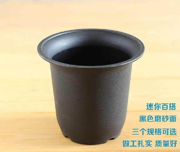 

20pcs/lot,black flowerpot,Plastic basin fleshier plant cactus black scrub basin,wholesale,garden supplies