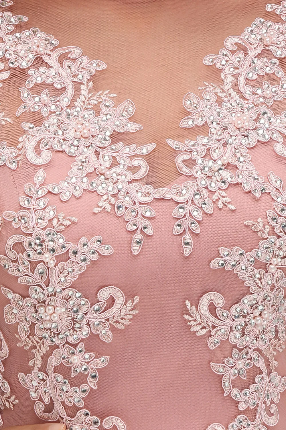 Кружевное Вечернее Платье BabyonlineDress украшенное кристаллами и грушами сексуальное