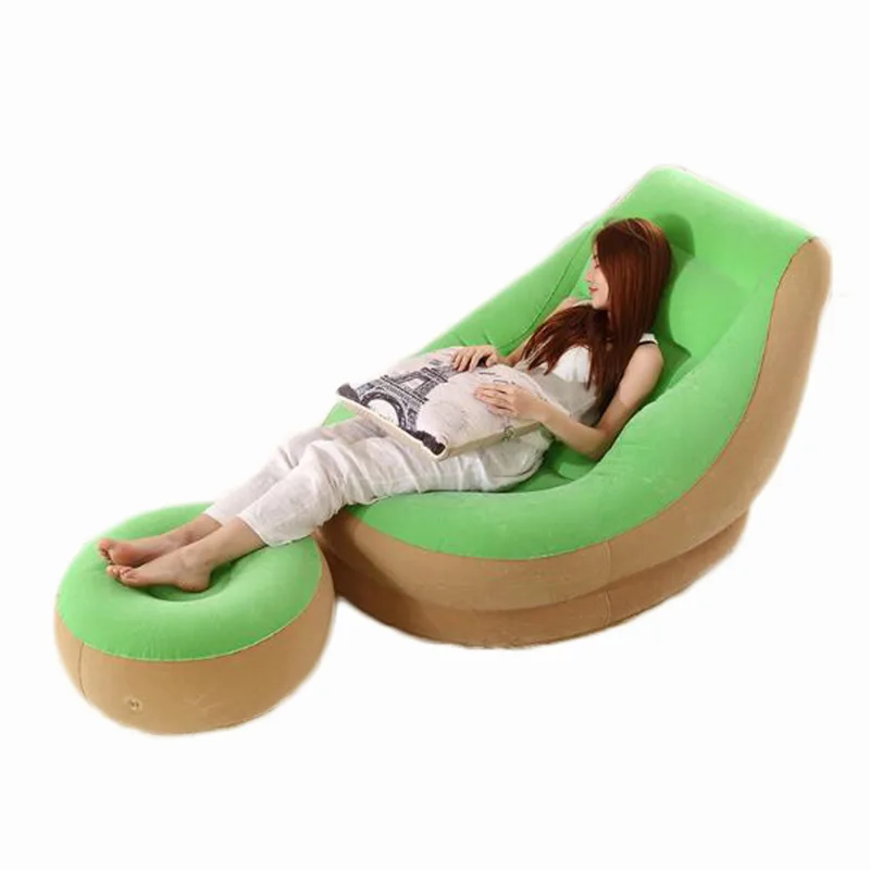Ленивый диван одиночный маленький надувной диван-кровать спальня балкон ворс
