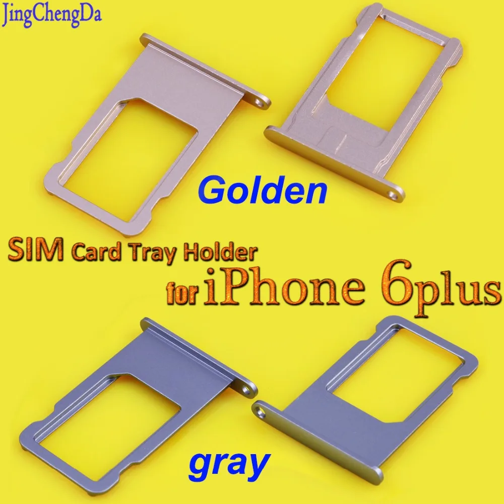 

JCD Gold, grey SIM Card Tray Holder Slot for Apple for Iphone 6Plus 6 plus SIM Holder Slot Tray Container Adapter