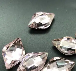 pink 30 шт. 12x19 мм стеклянный кристалл лимон ромб изысканный камень заостренный назад горный хрусталь много цветов Изготовление ювелирных изделий - Цвет: pink