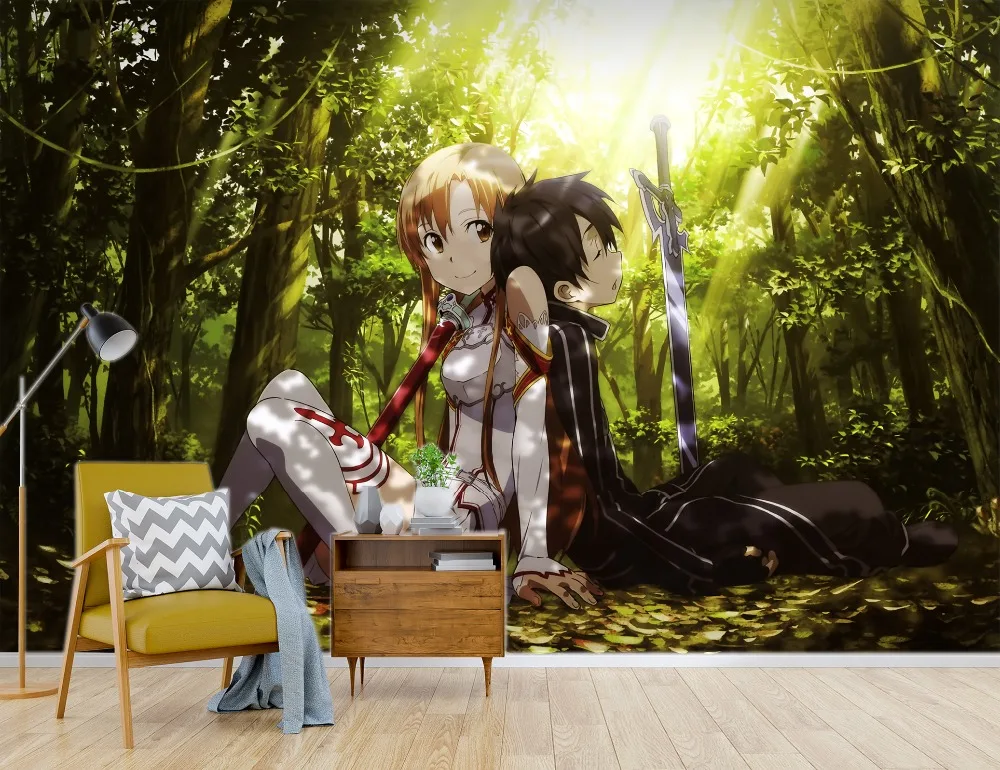 

[Self-Adhesive] 3D Sword Art Online 177 Japan Anime Wall Paper mural Wall Print Decal Wall Murals