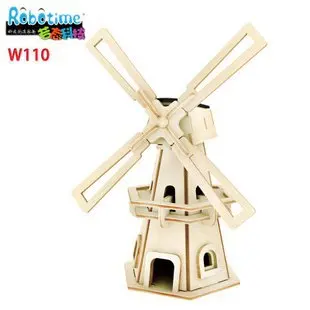 Деревянная игрушка 3D головоломка модель собранная вместе плоская солнечная