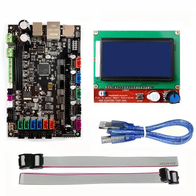 3d принтер комплект 32 бит Arm платформа гладкая плата управления MKS SBASE V1.3 + 12864 TFT lcd