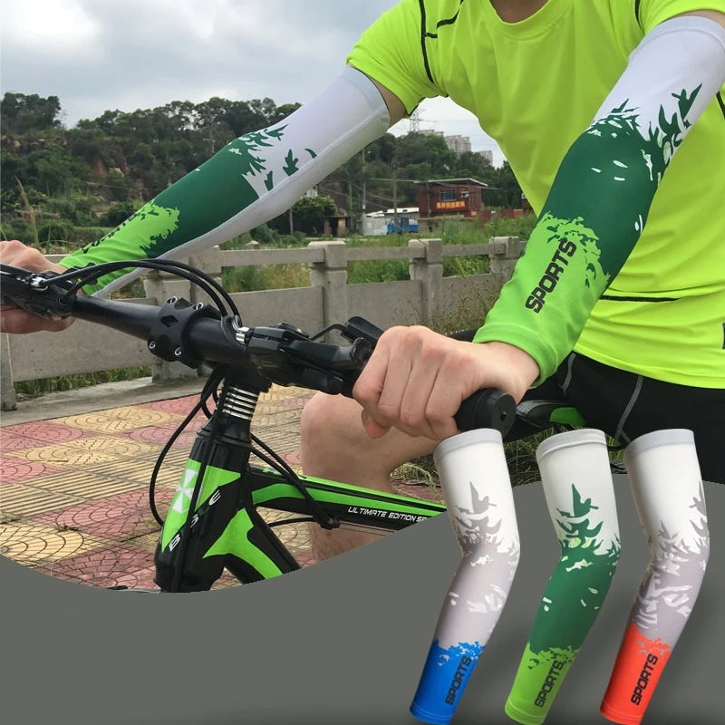 

2 Pcs/lot Quick-dry Arm Sleeve Protectors Sun UV Men Women Cycling Bike Compression Arm Warmers Cover Bicycle manguitos ciclismo