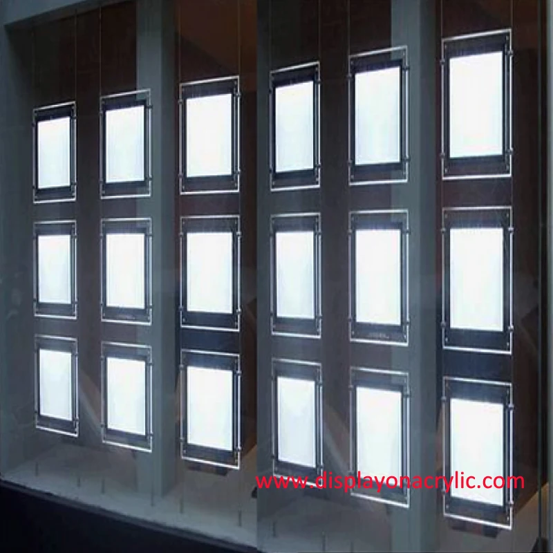 

(4unit/column) A3 Single Sided Cable & Rod Picture Display Systems,Window Cable Display Systems for Business,Real Estate